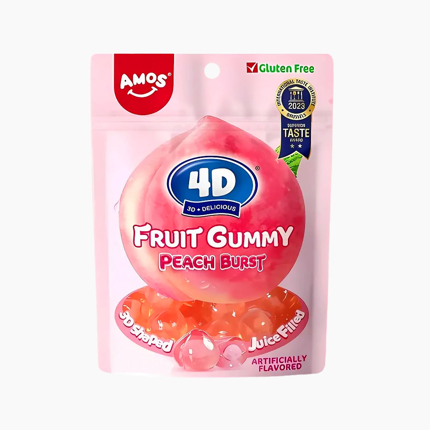 Amos 4D Fruit Gummy - Peach 170 g