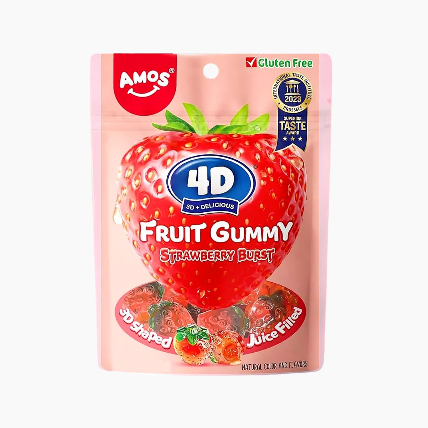 Amos 4D Fruit Gummy - Strawberry 170 g