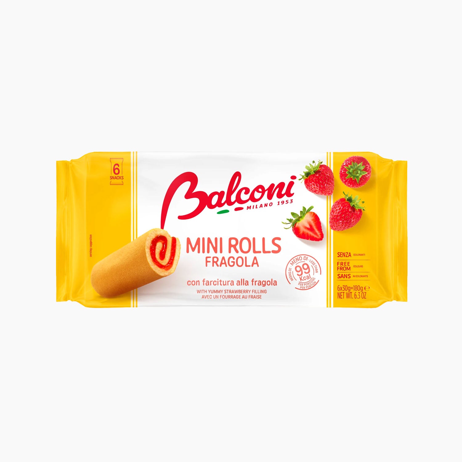 Balconi Mini Rolls Strawberry
