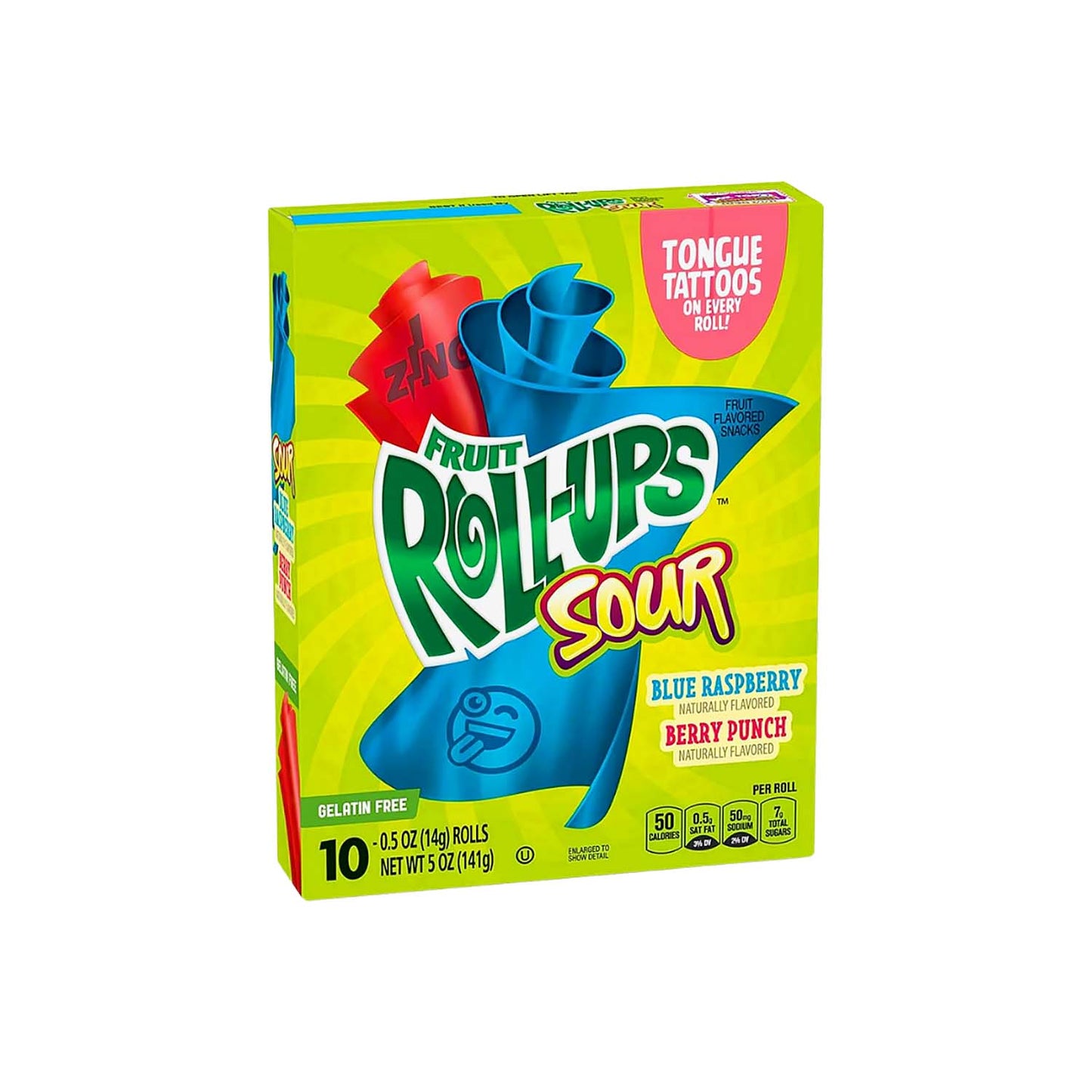 Fruit Roll-Ups Sour Blue Raspberry / Berry Punch