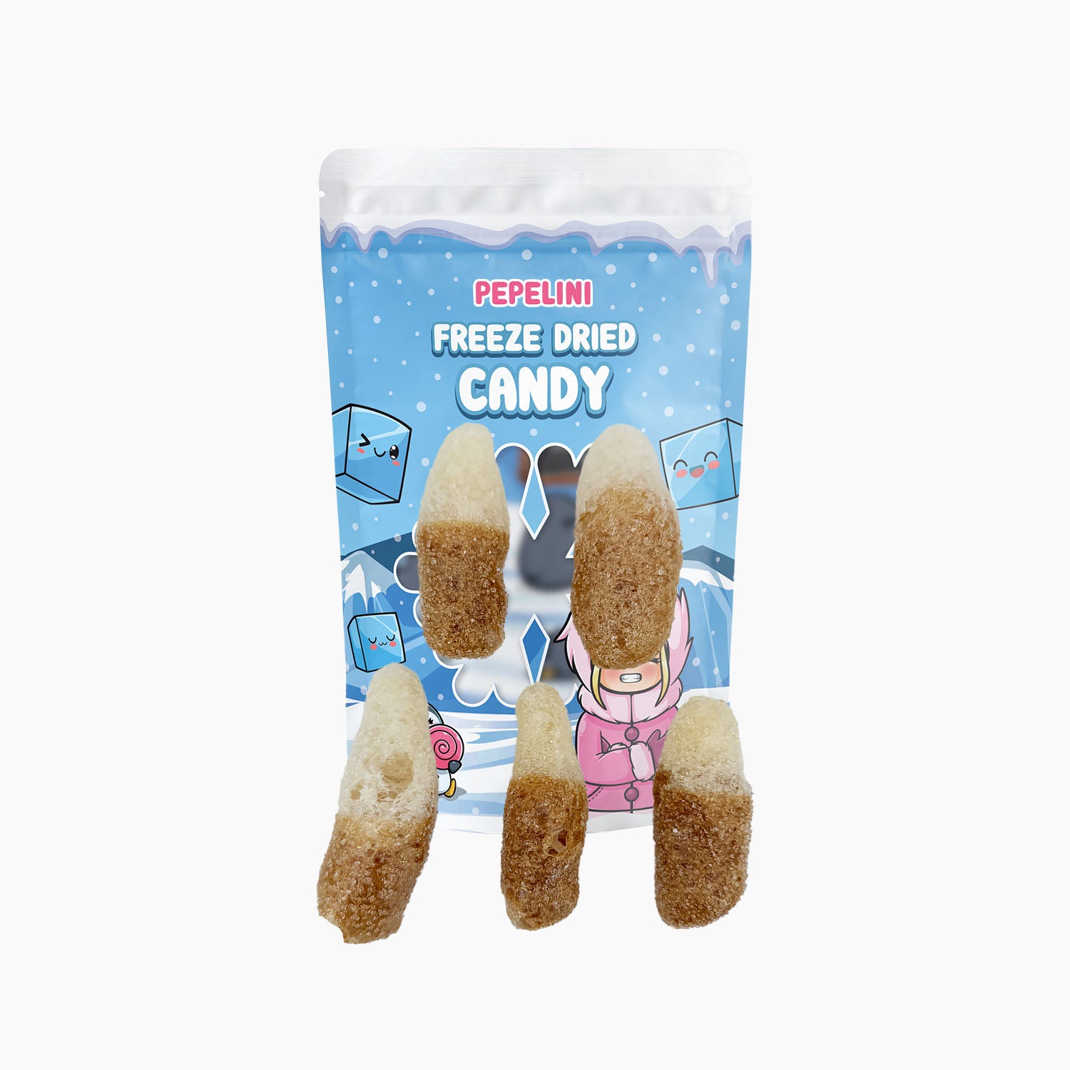 Gefriergetrocknete Cola-Flaschen