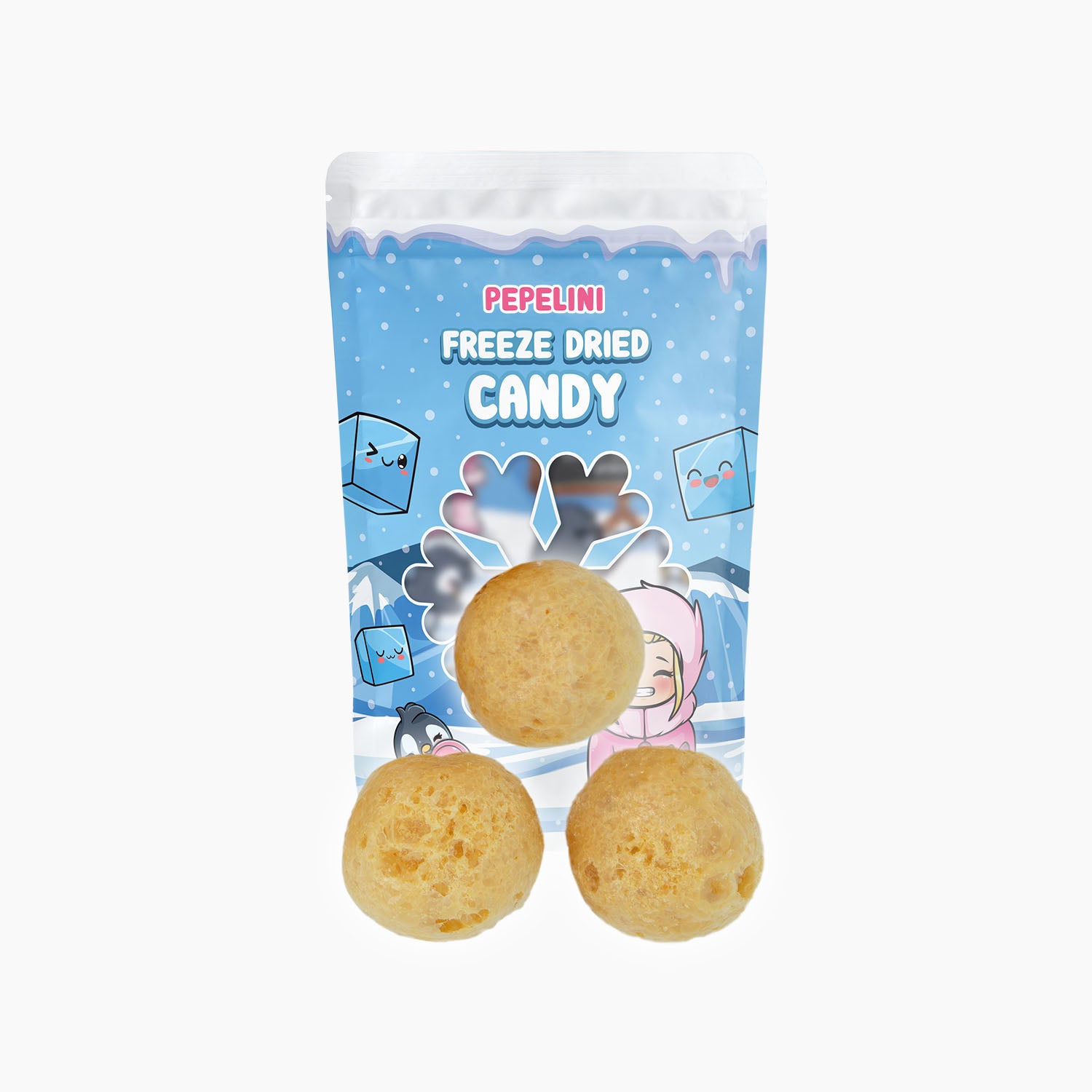 Gefriergetrocknete Karamellbonbons