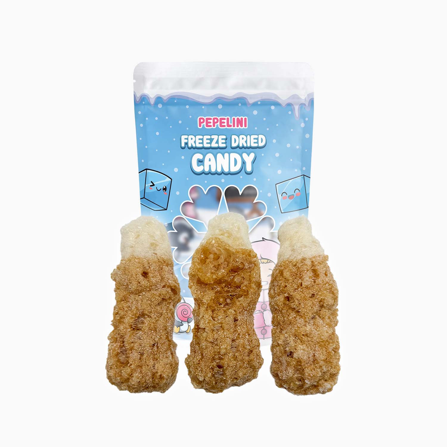 Gefriergetrocknete Saure Riesen Colaflaschen