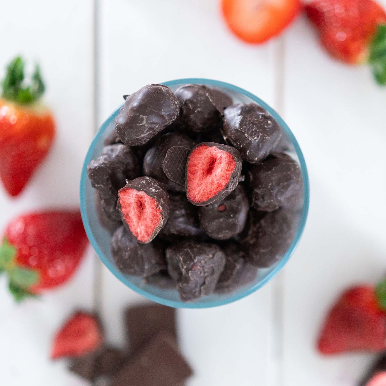 PEPELINI Gefriergetrocknete Schoko-Erdbeeren - Zartbitter Schokolade