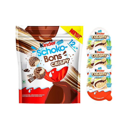 1x Schoko Bons Crispy 67,2g & 3x Kinder Creamy Bundle
