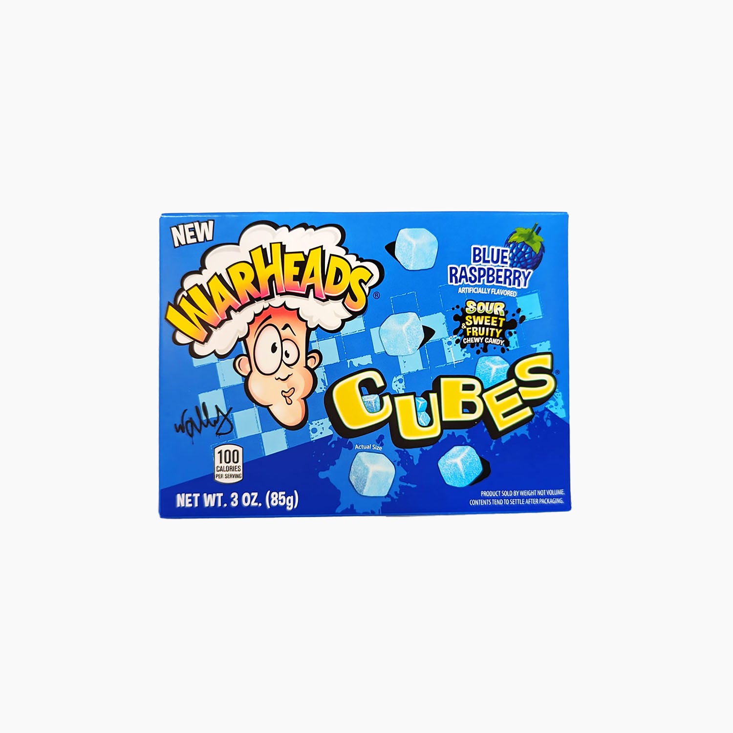 Warheads Blue Raspberry Cubes
